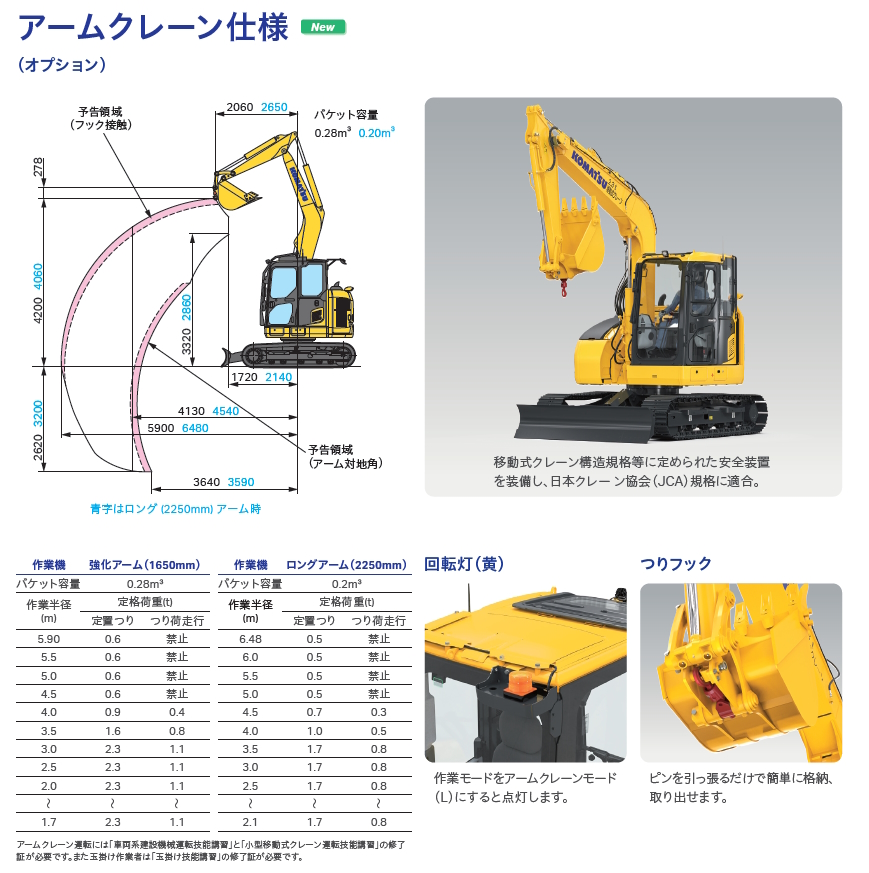 PC78US-11 解体ロングブーム仕様｜商品情報｜コマツカスタマーサポート