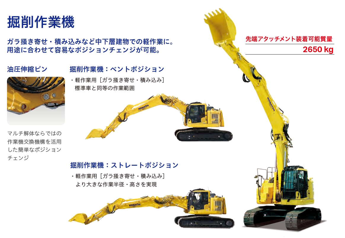 PC228USLC-11マルチ解体仕様｜商品情報｜コマツカスタマーサポート株式会社